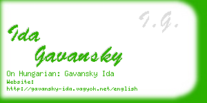 ida gavansky business card